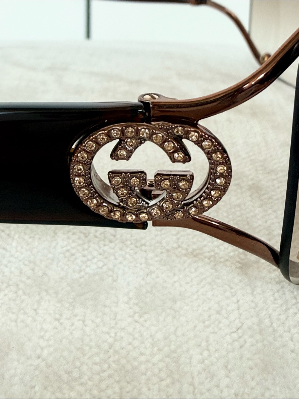 Gucci Brown Gradient Rimless Women's Sunglasses - Picture 5 of 14